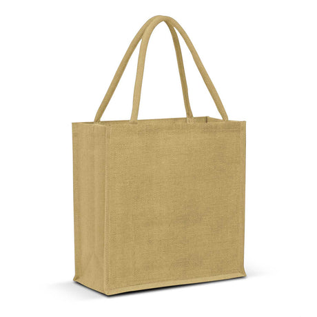 Monza Jute Tote Bag - Colour Match - Natural