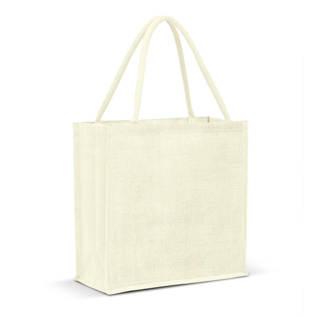 Monza Jute Tote Bag - Colour Match - White