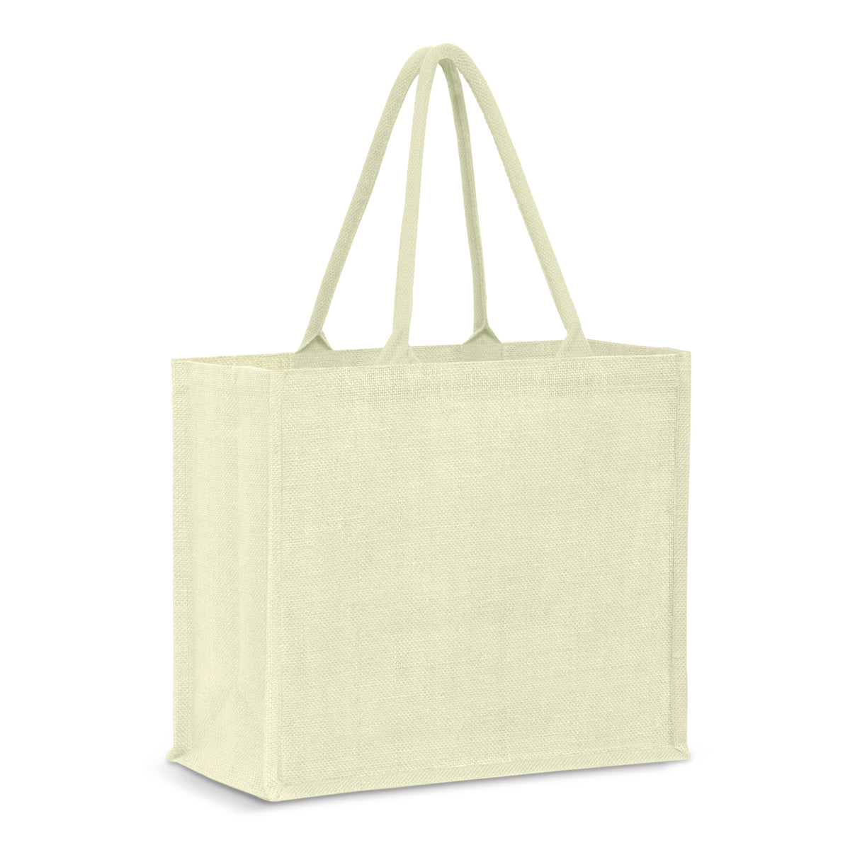 Modena Jute Tote Bag - Colour Match - White