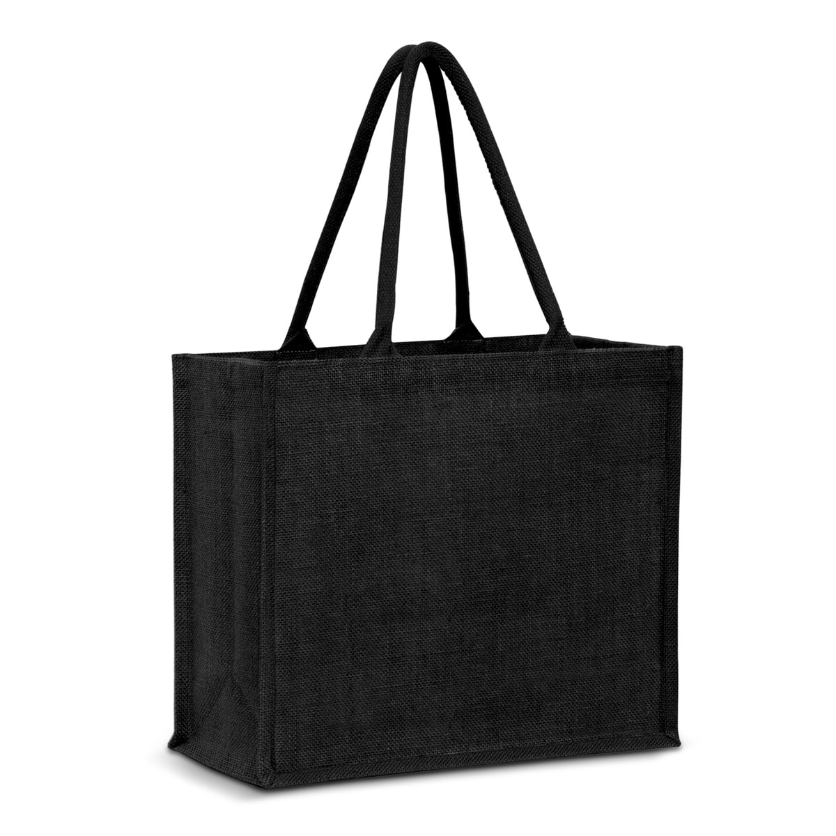 Modena Jute Tote Bag - Colour Match - Black