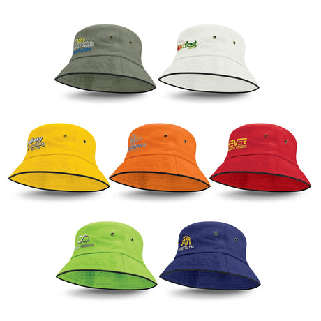 Bondi Bucket Hat - Black Sandwich Trim - Main