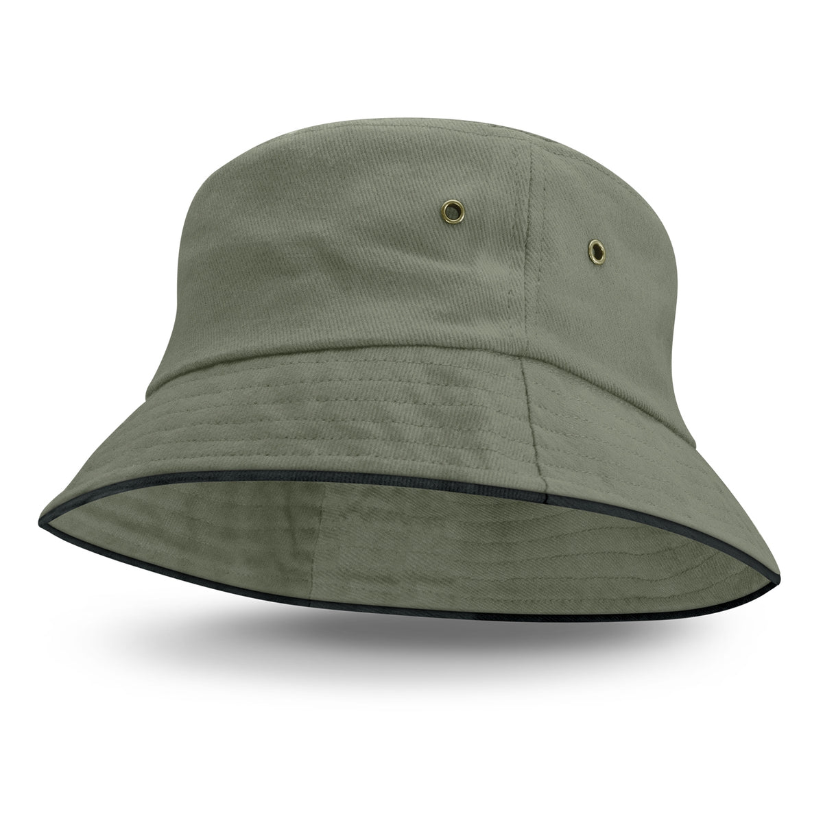 Bondi Bucket Hat - Black Sandwich Trim - Grey