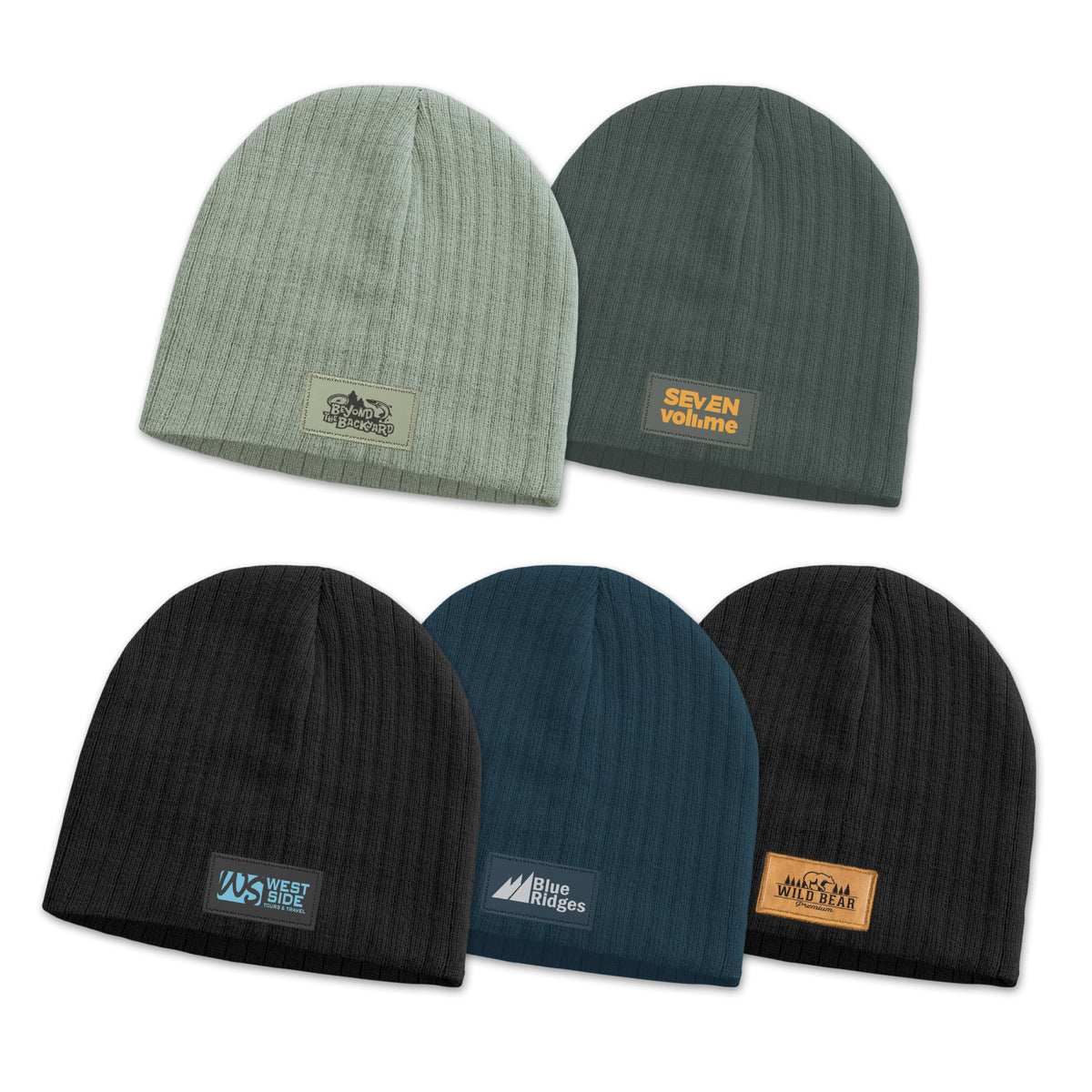 Nebraska Cable Knit Beanie with Patch - Main