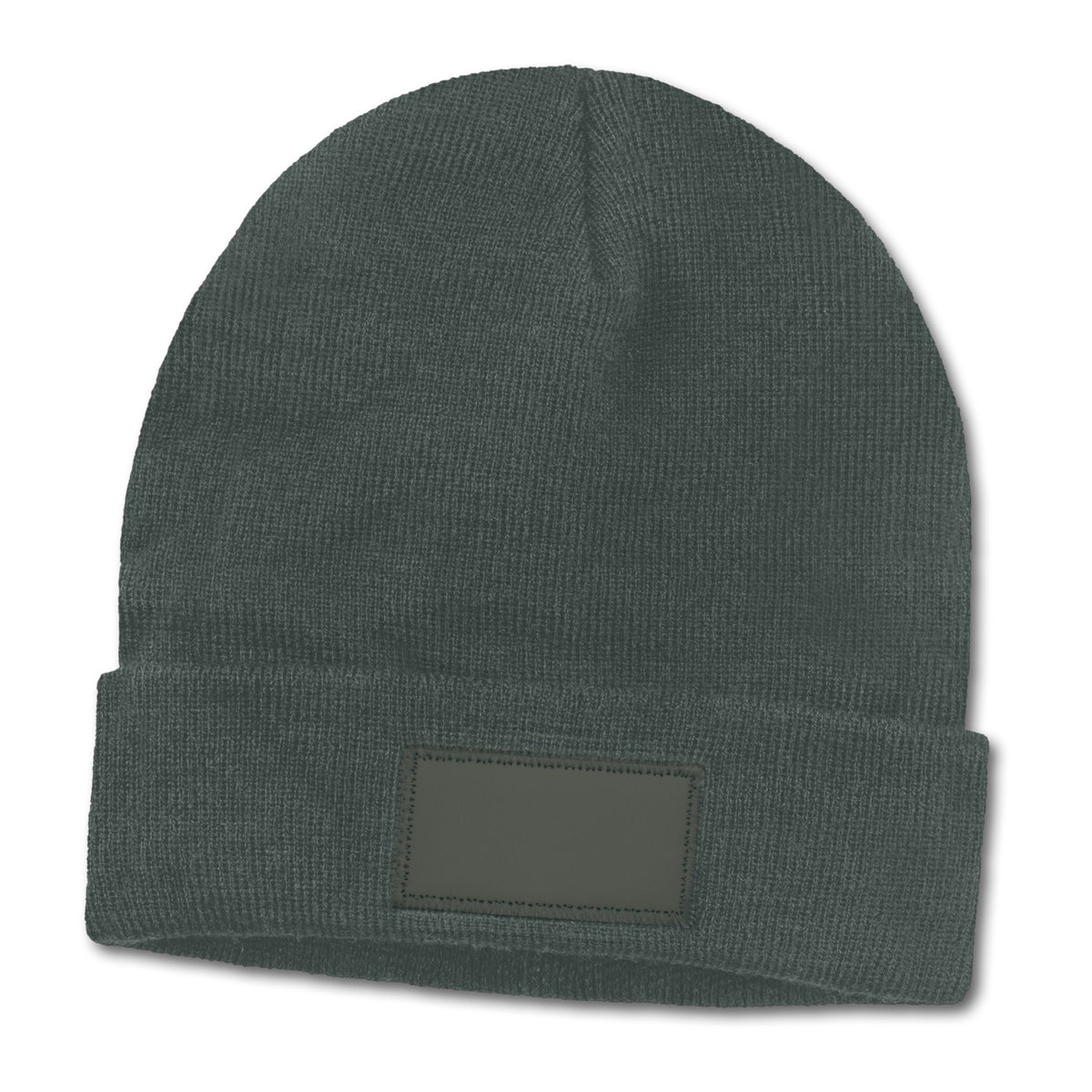 Everest Beanie with Patch - Dark Grey