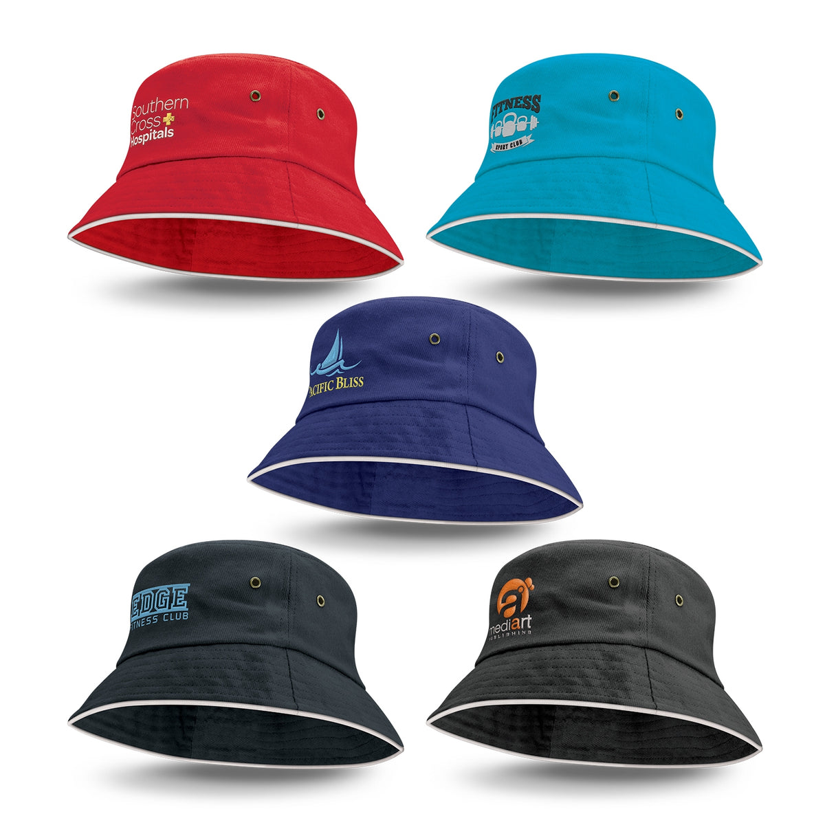 Bondi Bucket Hat - White Sandwich Trim - Main