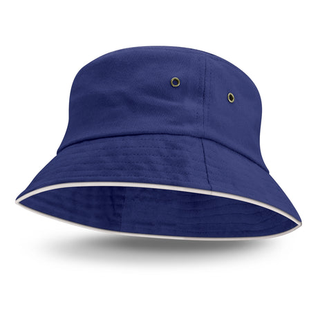 Bondi Bucket Hat - White Sandwich Trim - Royal Blue