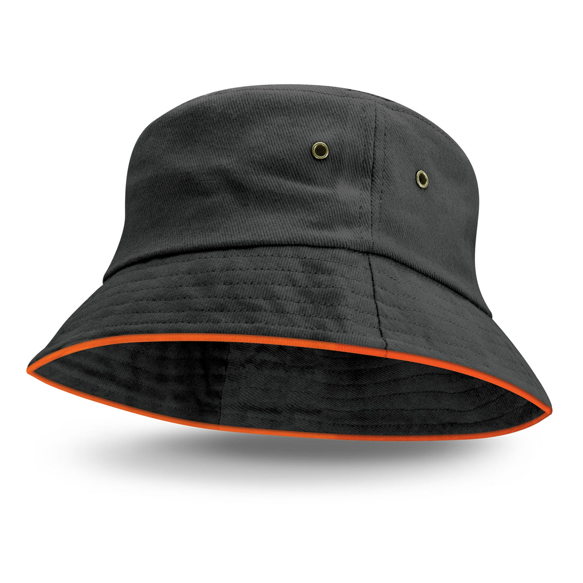 Bondi Bucket Hat - Coloured Sandwich Trim - Orange