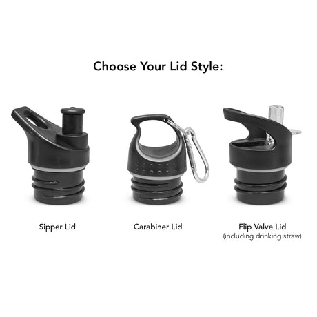 Nomad Vacuum Bottle - Powder Coated - Lid Styles