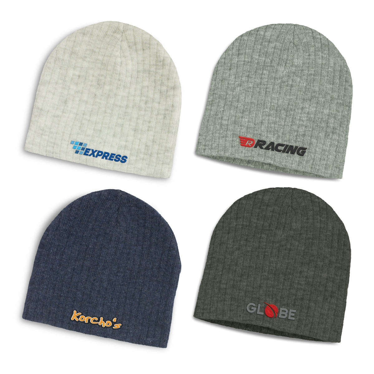 Nebraska Heather Cable Knit Beanie - Main