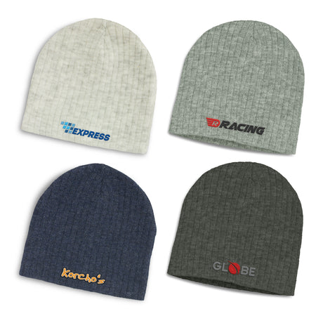 Nebraska Heather Cable Knit Beanie - Main