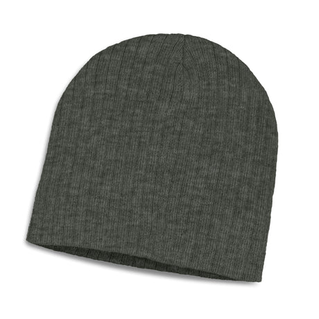 Nebraska Heather Cable Knit Beanie - Charcoal