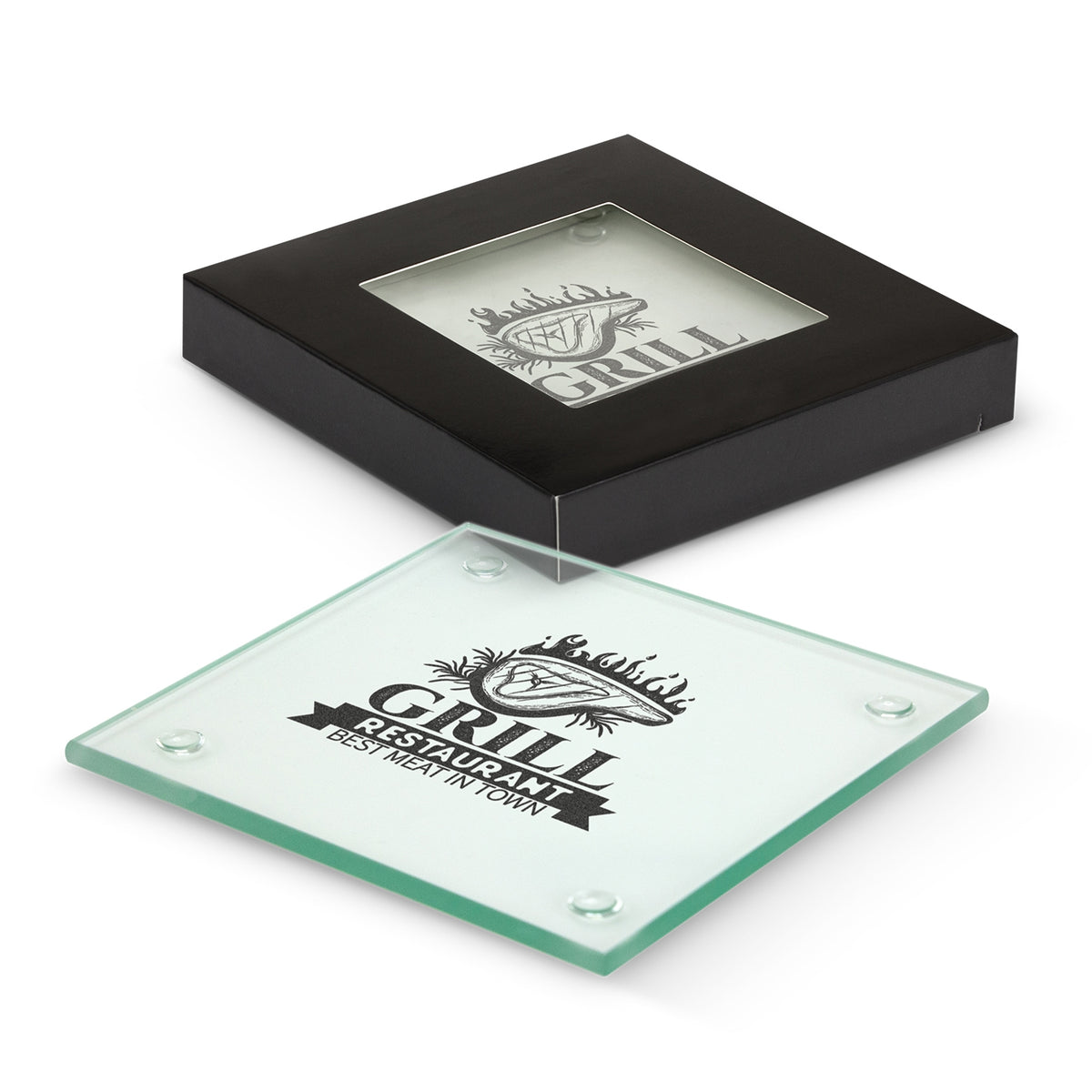 Venice Glass Coaster - Set of 4 - Square - Main