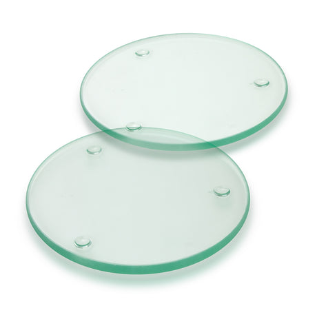 Venice Glass Coaster - Set of 2 - Round - Clear