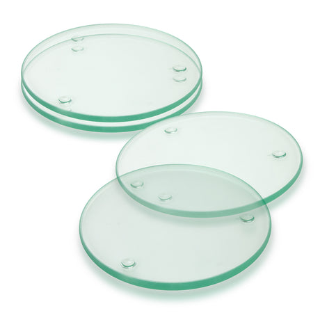Venice Glass Coaster - Set of 4 - Round - Clear