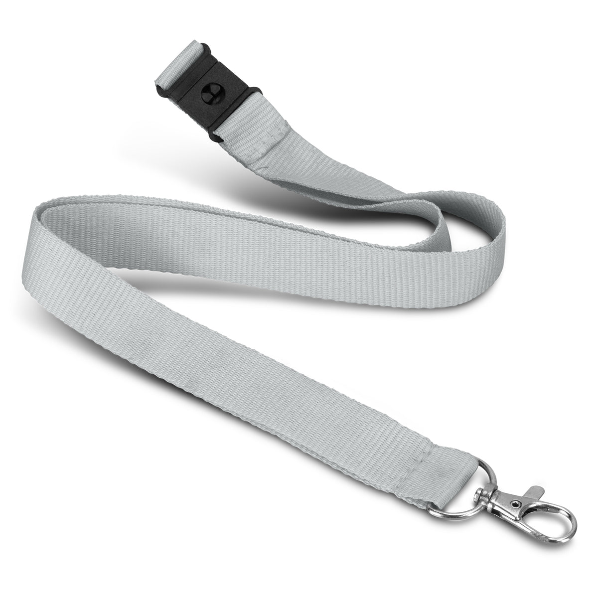 Soft Touch Logo Lanyard - Grey