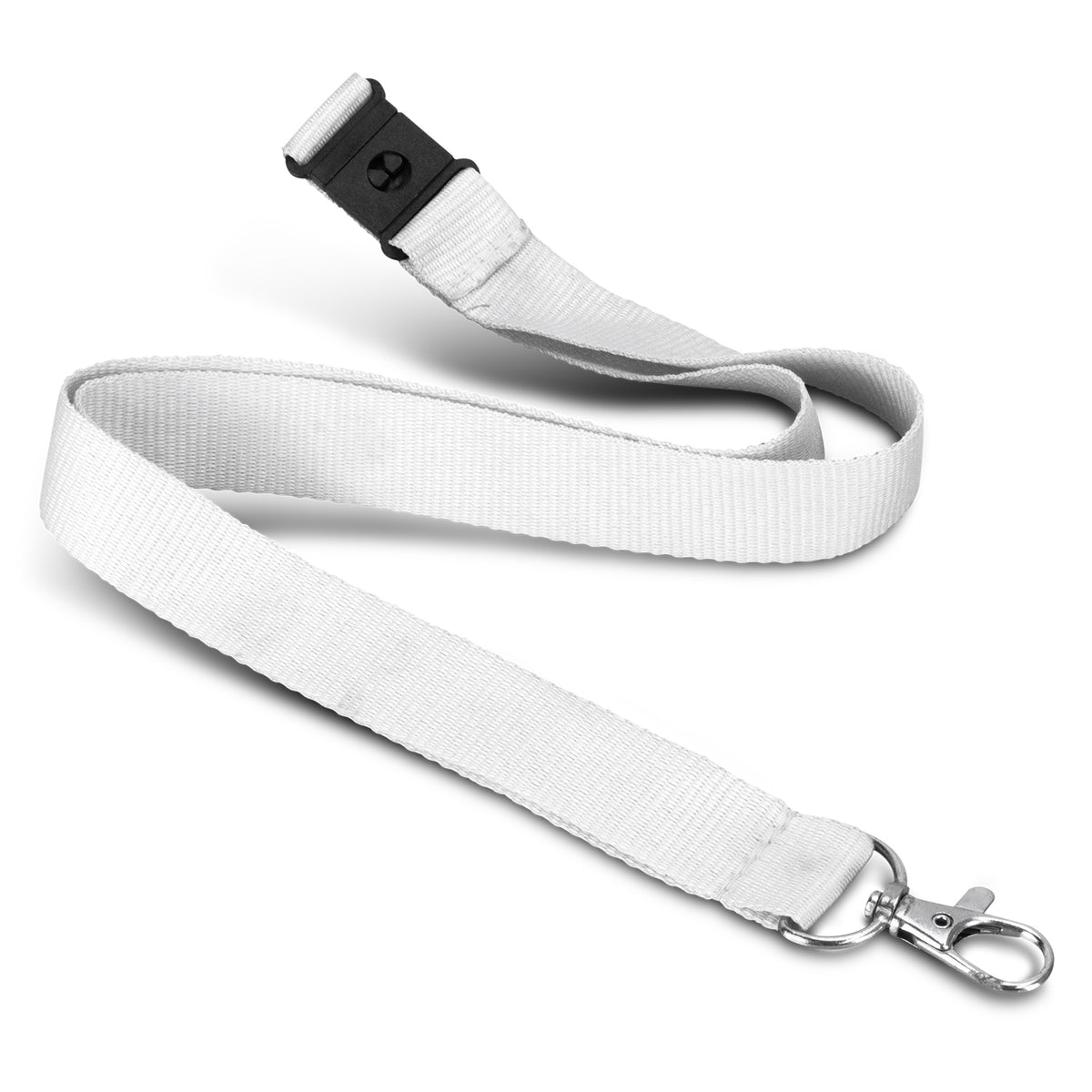 Soft Touch Logo Lanyard - White