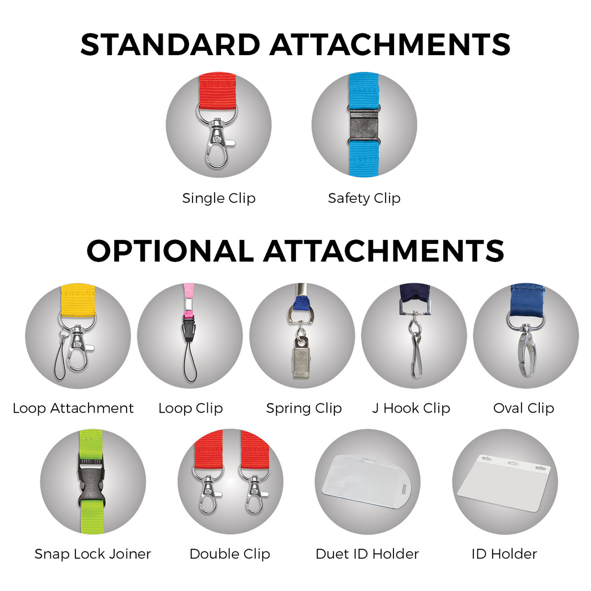 3D Logo Lanyard - Attachments