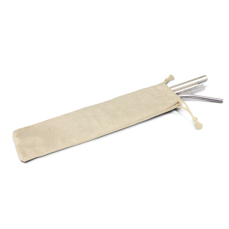 Stainless Steel Straw Set - Natural