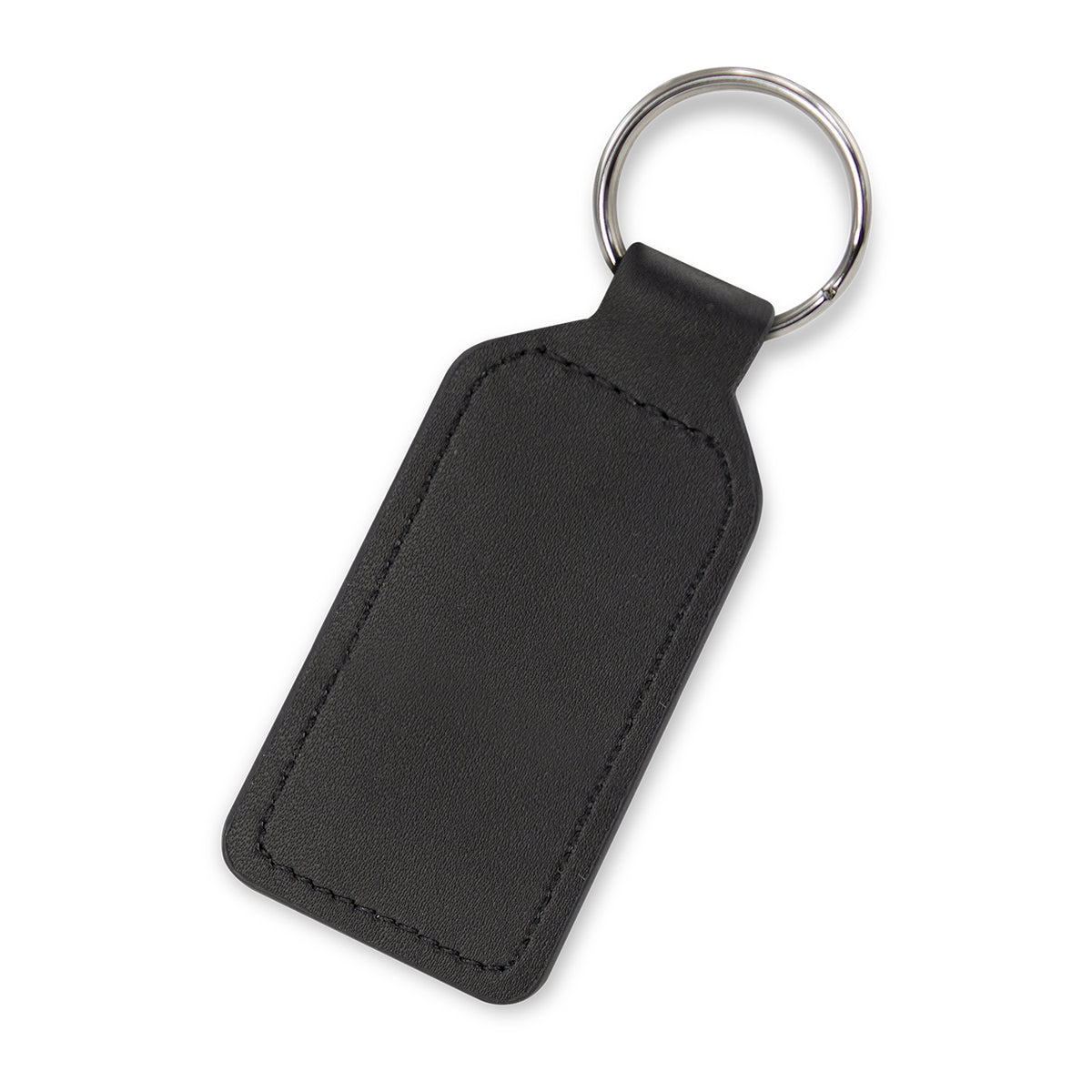 Prince Leather Key Ring  - Rectangle - Black