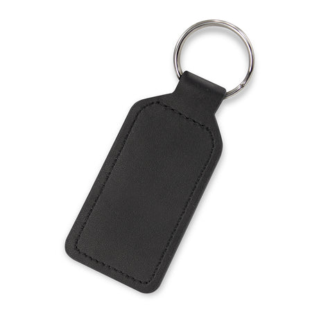 Prince Leather Key Ring  - Rectangle - Black