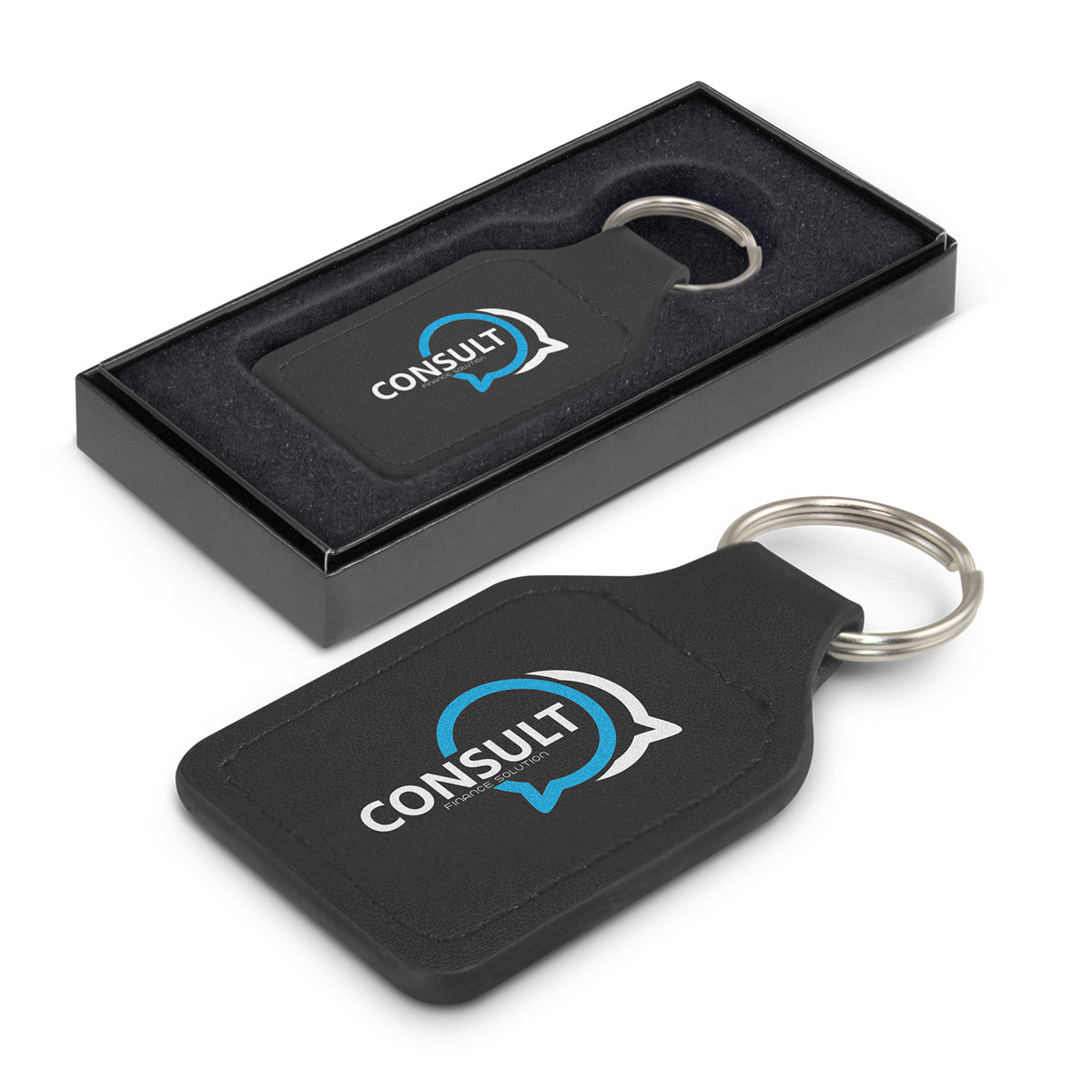 Prince Leather Key Ring - Square - Main