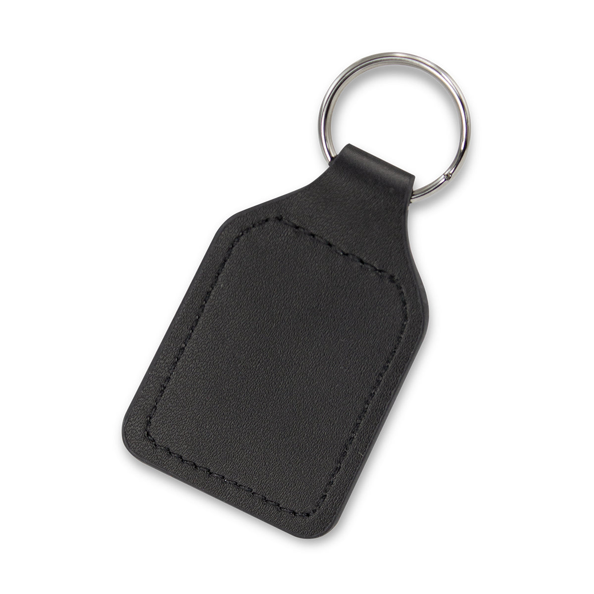Prince Leather Key Ring - Square - Black