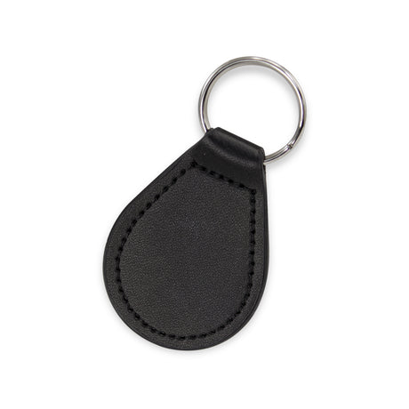 Prince Leather Key Ring - Round - Black