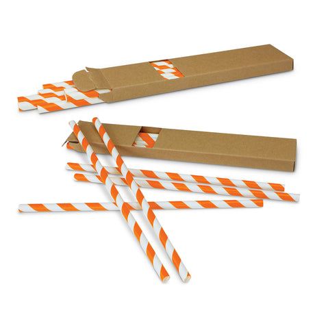 Paper Drinking Straws - Orange