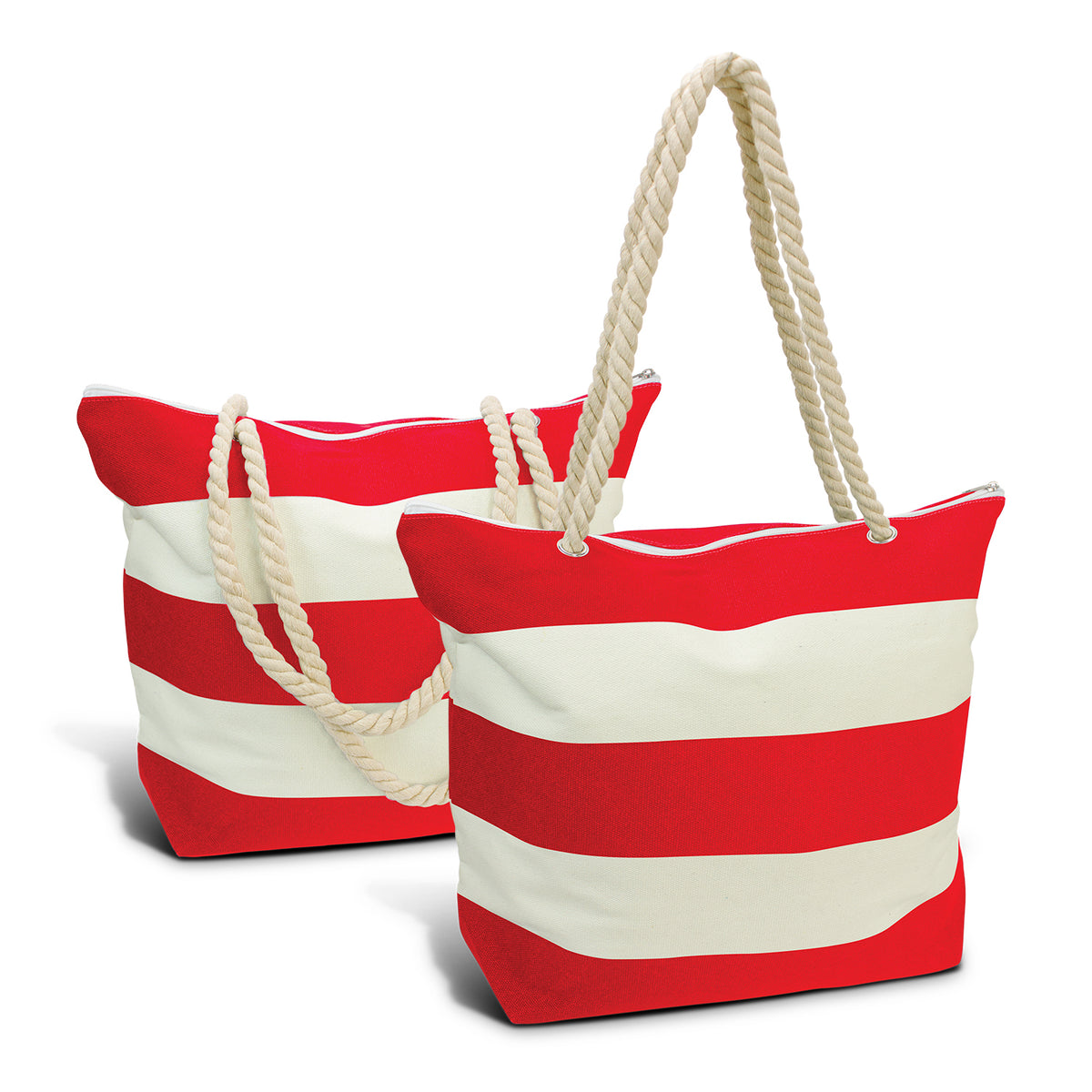 Bali Tote Bag - White/Red