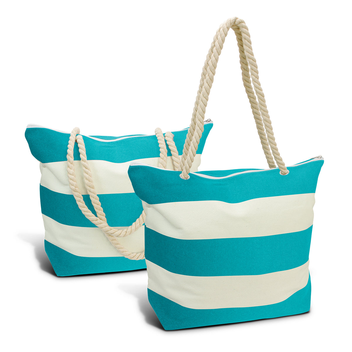 Bali Tote Bag - White/Teal