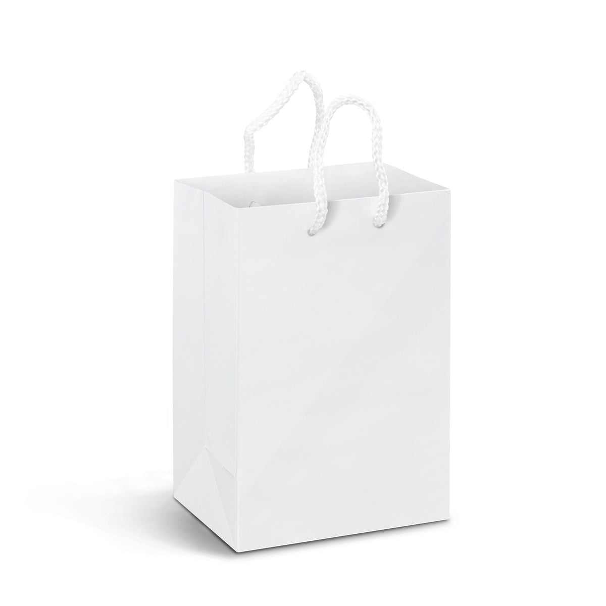 Small Laminated Paper Carry Bag - Full Colour - White