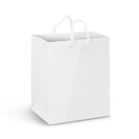 Medium Laminated Paper Carry Bag - Full Colour - White