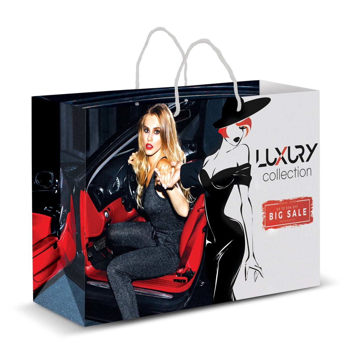 Extra Large Laminated Paper Carry Bag - Full Colour - Main