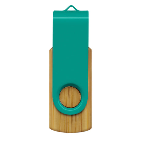 Helix 4GB Bamboo Flash Drive - Teal