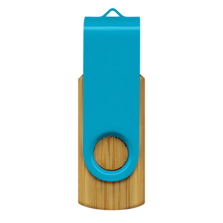 Helix 4GB Bamboo Flash Drive - Light Blue
