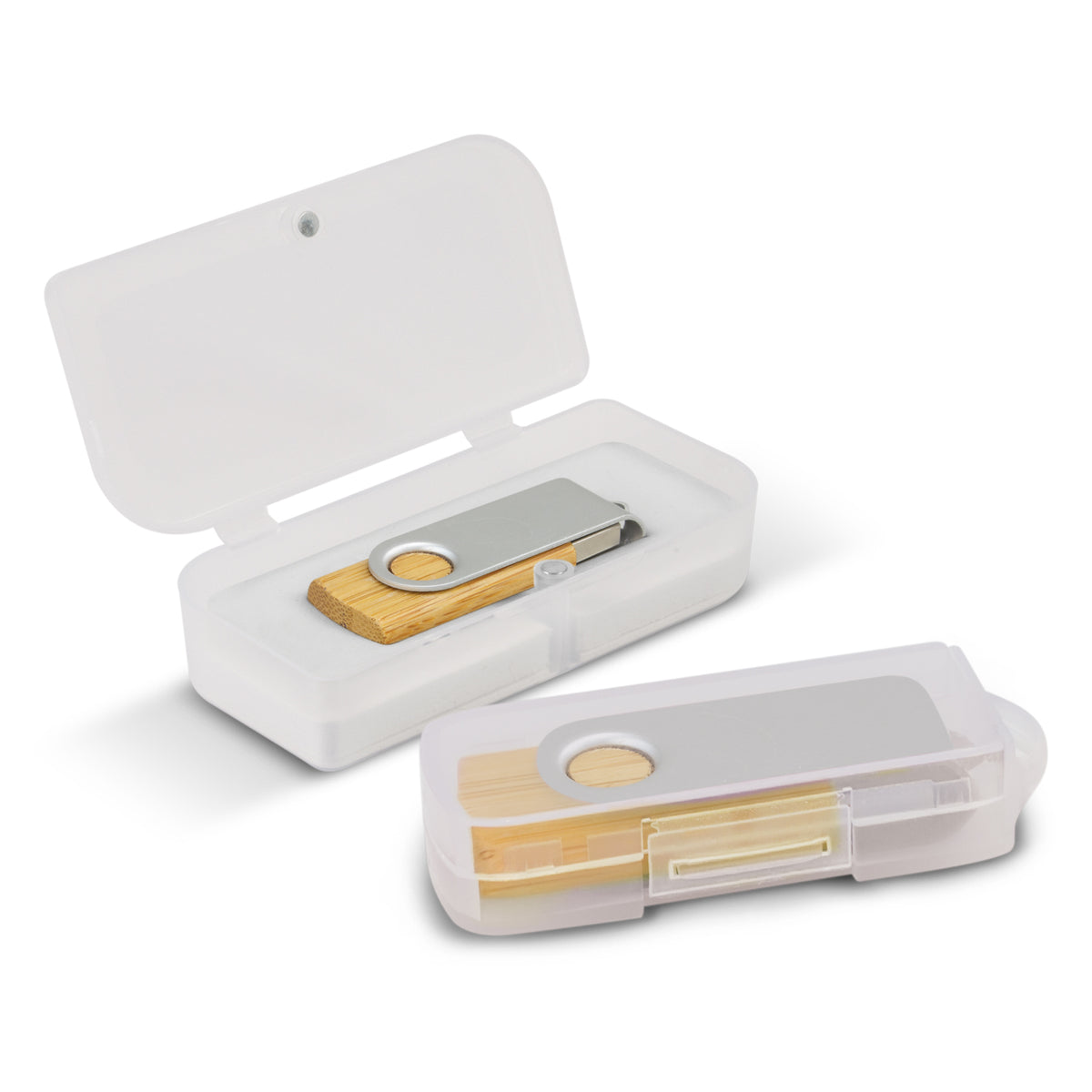 Helix 4GB Bamboo Flash Drive - Case