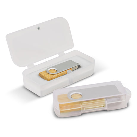 Helix 4GB Bamboo Flash Drive - Case