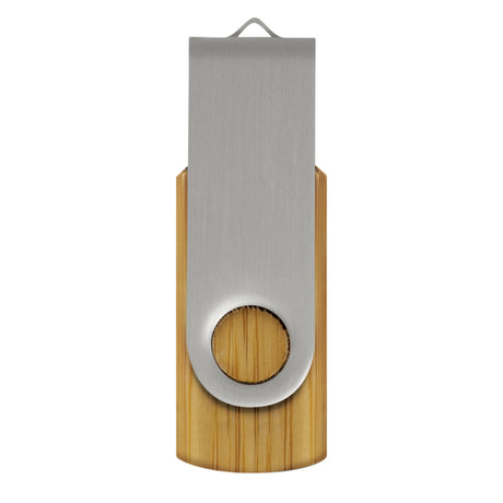 Helix 4GB Bamboo Flash Drive - Silver