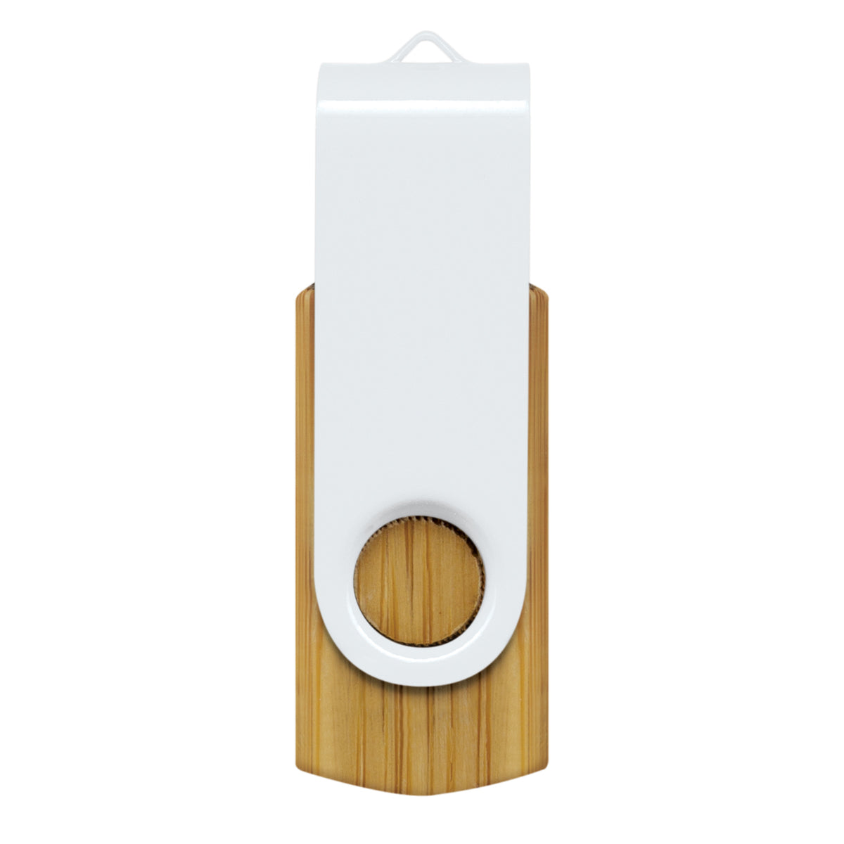 Helix 4GB Bamboo Flash Drive - White