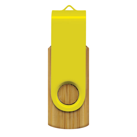 Helix 4GB Bamboo Flash Drive - Yellow