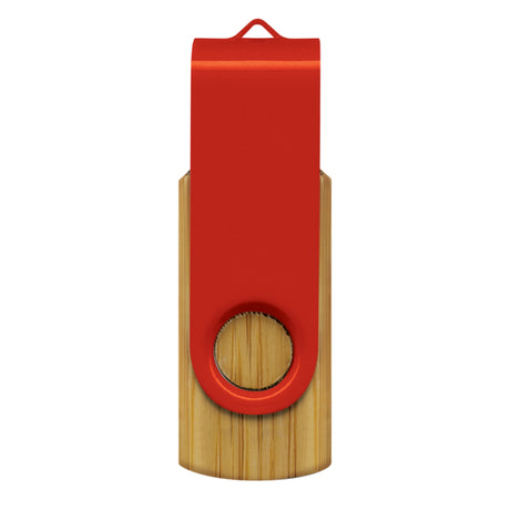 Helix 4GB Bamboo Flash Drive - Red