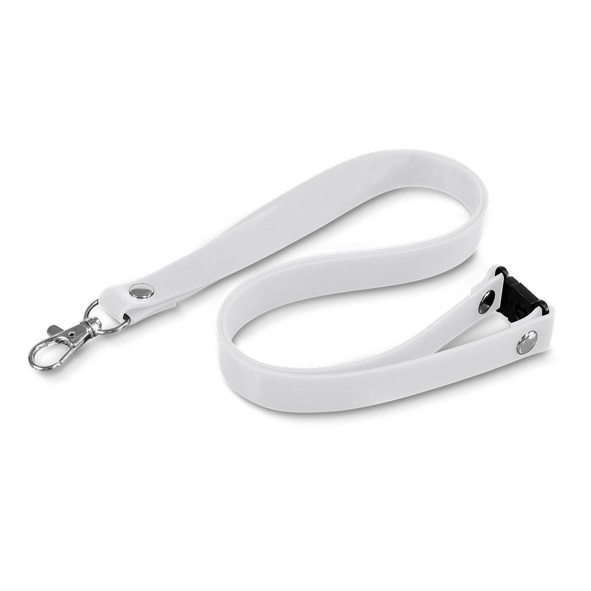 Silicone Lanyard - White