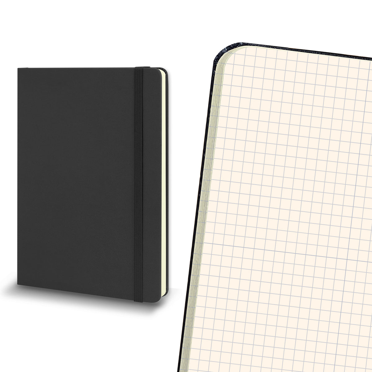 Moleskine Classic Hard Cover Notebook - Large - Black Grid