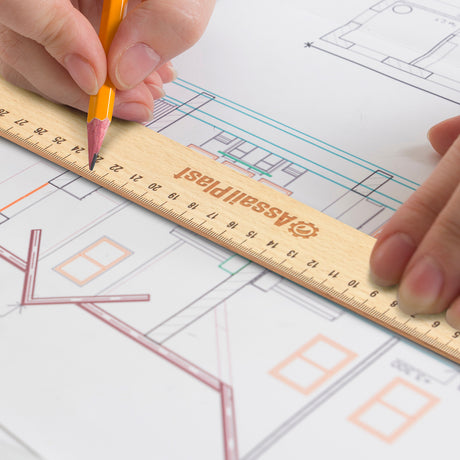 Wooden 30cm Ruler - Feature