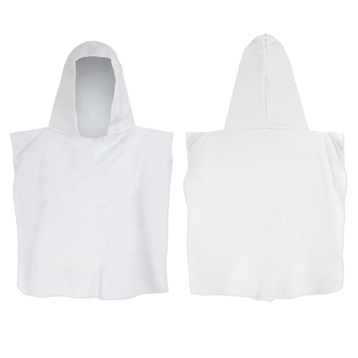Kids Hooded Towel - White Overlocking