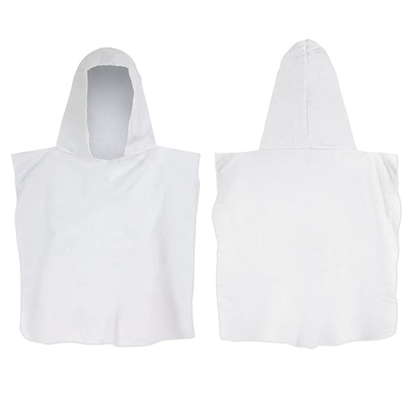 Kids Hooded Towel - White Overlocking