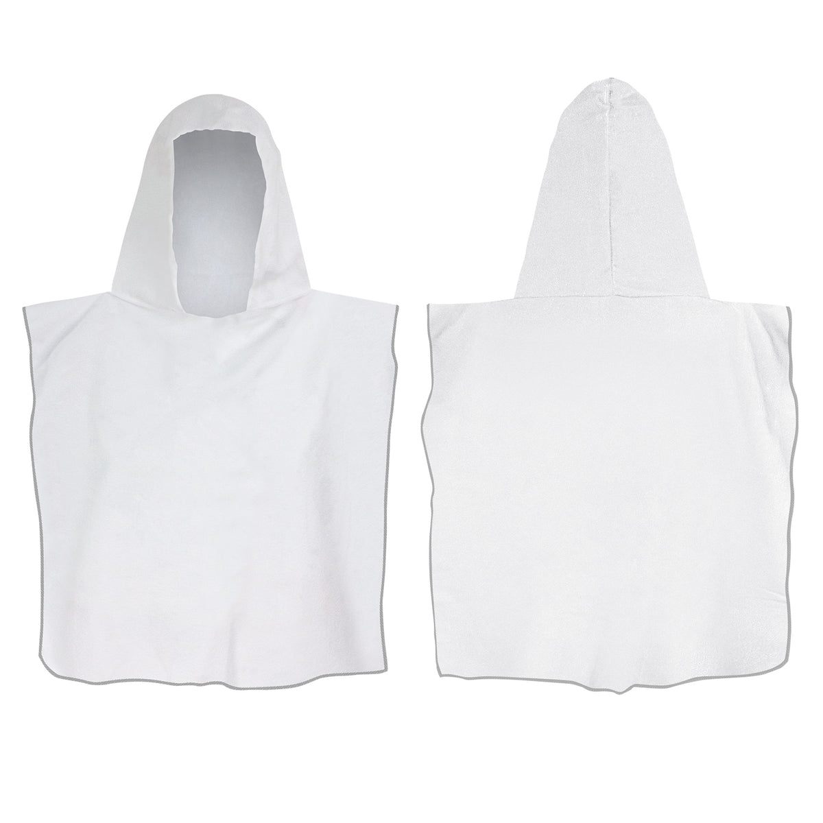 Kids Hooded Towel - Grey Overlocking