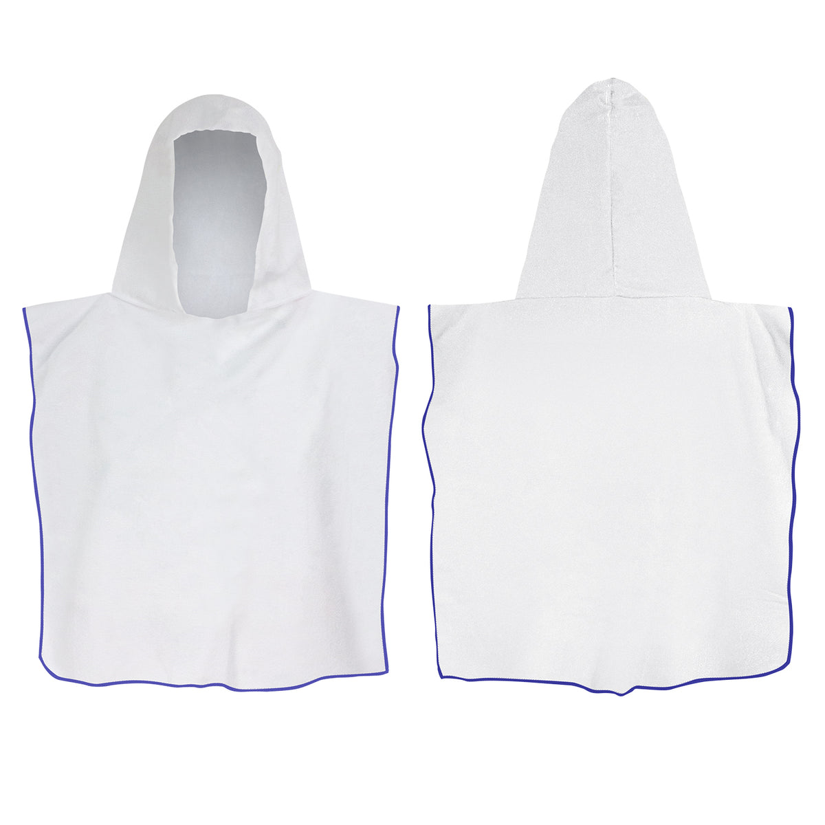 Kids Hooded Towel - Blue Overlocking