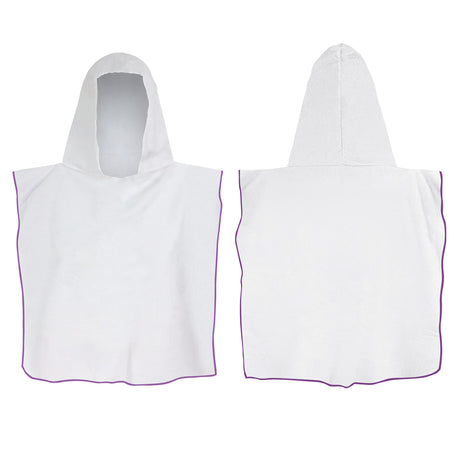 Kids Hooded Towel - Purple Overlocking