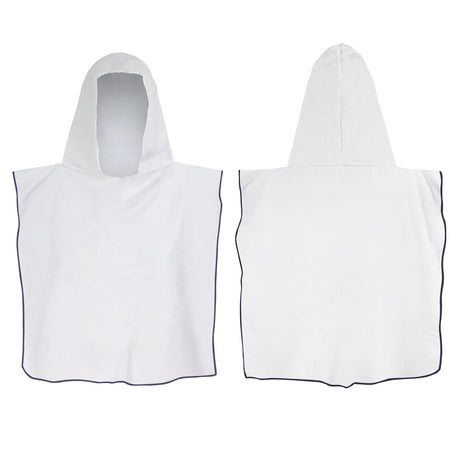 Kids Hooded Towel - Black Overlocking